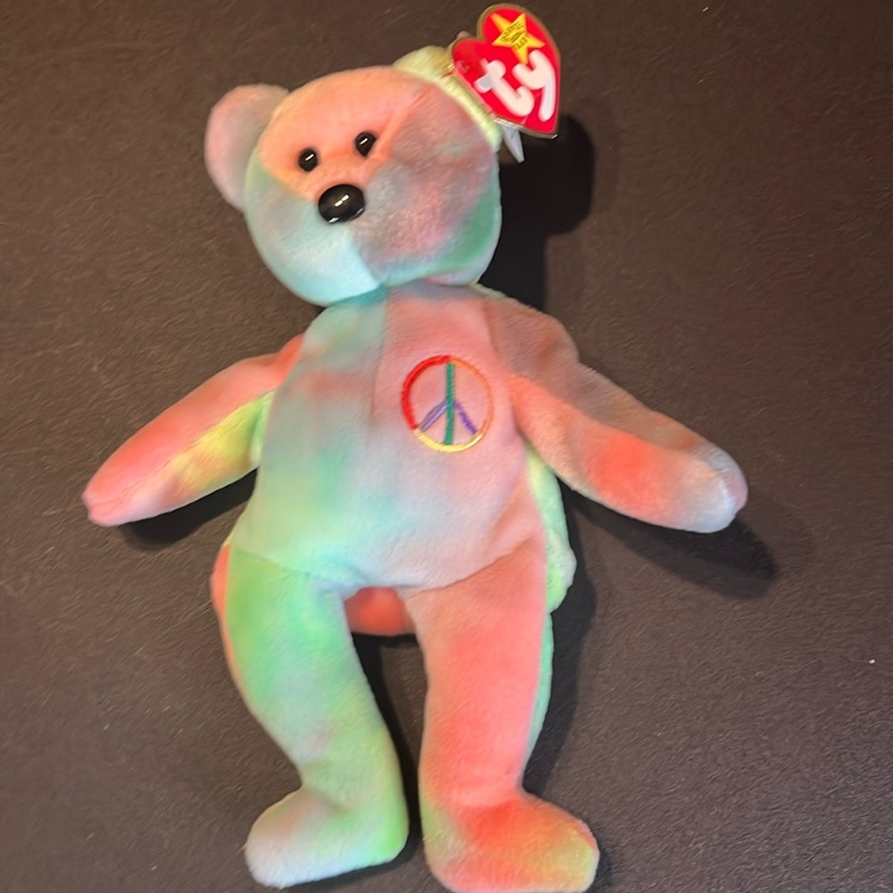 Vintage Ty Peace Bear Beanie Baby